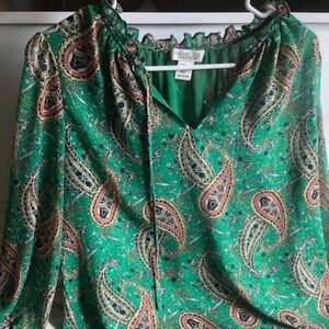 Rachel Zoe Green Paisley Tunic